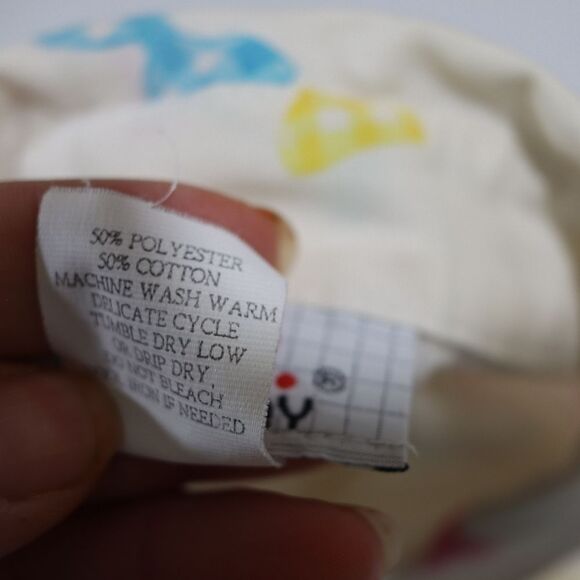 E.B. eccobay Vintage White Colorful Bow Print Button Down Shirt Large - Picture 14 of 16